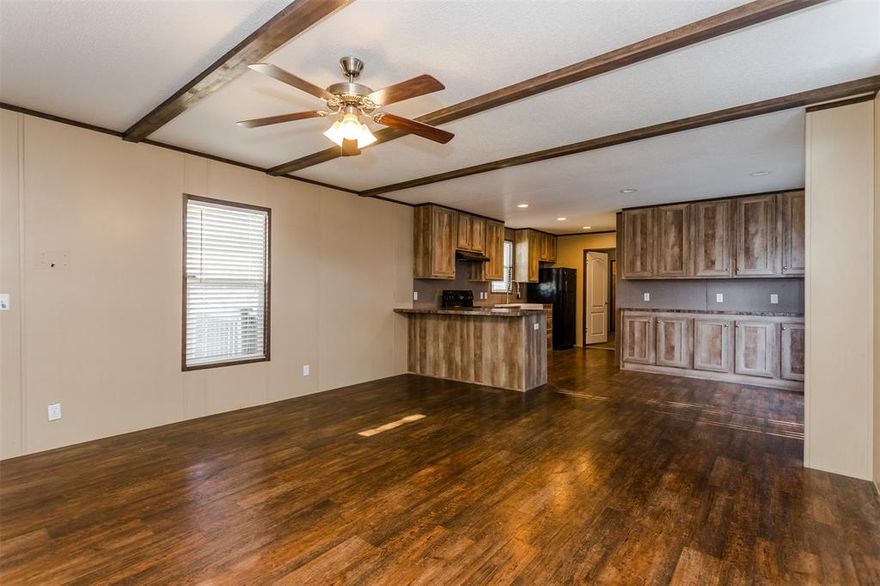 0 down loan available on this waxahachie home that ispriced to sell! Current monthly lot rent of 623 a month. Keep it here and pay lot rent or move it to your own land.  Parking spaces are right up front. This sale does not include land just the home, land is leased monthly. Quiet community with pool and central location right off 35 with quick access to anywhere. REO property in excellent condition, perfect for investors or first time buyers but with minal to no work required.