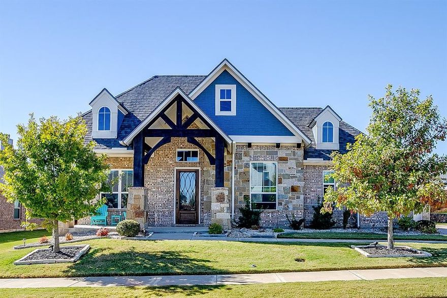 Immaculate and stunning single-story Windmiller custom home in highly sought-after Joshua ISD offers 4 spacious bedrooms plus a dedicated office (or optional 5th bedroom), 3 full baths, and an impressive 4-car garage—YES, FOUR CARS—all on one level. The home features gorgeous finishes throughout and truly looks and smells like new. Thoughtfully designed, the open-concept layout includes a spacious family room, a gourmet island kitchen with granite countertops, double ovens, electric cooktop, breakfast bar, walk-in pantry, and butler’s pantry, along with a formal dining area ideal for hosting. The private primary suite offers dual vanities, a garden tub, separate shower, and a large walk-in closet with direct utility access. Outdoor living is exceptional with a covered patio featuring a grand outdoor fireplace, perfect for year-round entertaining. Located 2.6 miles to Chisholm Trail Parkway for quick commutes. A true must-see to appreciate the custom quality throughout!