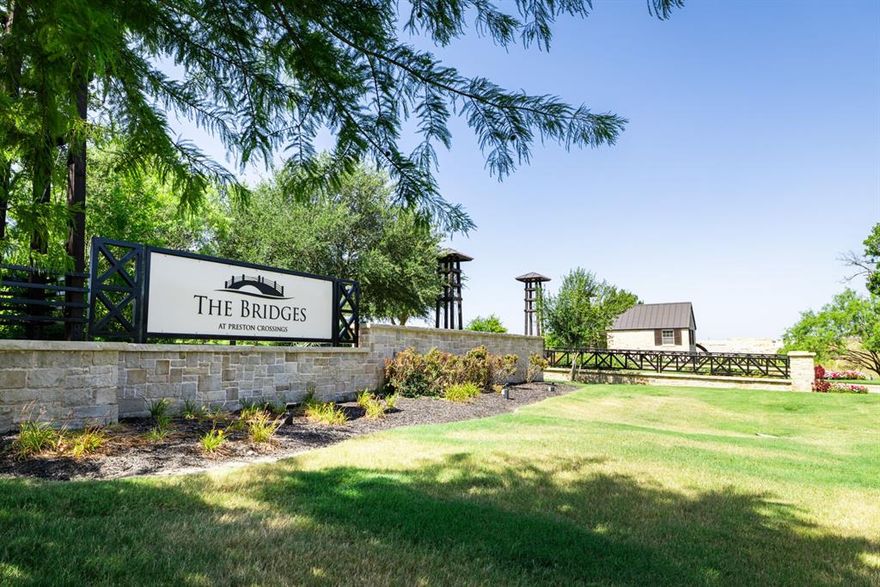 built by Mattamy Homes - The Lavon - Available June! Experience resort-style luxury in the newest phase of the master-planned Bridges at Preston Crossings. Nestled in the heart of Gunter, this Mattamy Homes sanctuary offers the perfect blend of country serenity and modern convenience, located just minutes from the booming hubs of Frisco, McKinney, and Sherman. The Lavon floor plan features a spacious two-story design with 4 bedrooms, 2.5 baths, and a versatile flex room ideal for a home office. Enjoy an open-concept kitchen and dining area flowing into a living space anchored by a sleek electric fireplace. The private owner’s retreat boasts dual vanities and an expansive walk-in closet, while the oversized rear-entry garage maximizes curb appeal. Residents gain exclusive access to a new resident-only pool and playground, with the advantage of attending the highly-rated Gunter ISD. Optional memberships to The Bridges Golf Club provide access to an 18-hole championship course, tennis, and fitness facilities.