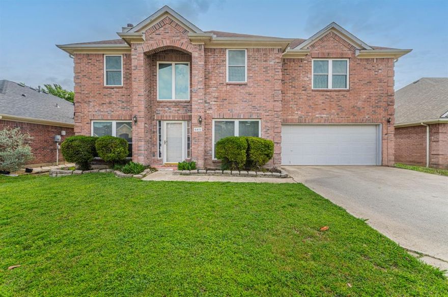 Welcome to 6415 Viking Trail in Arlington, zoned to highly rated Mansfield ISD. Home offers approximately 2,262 sq ft of interior living space, plus a fully permitted, 545 sq ft extended slab, roofed and finished enclosed patio, for a total of 2,807 sq ft of living area.
This thoughtfully designed home features a bright, open floor plan connecting the kitchen, living, and dining areas, creating a space that feels both functional and inviting. The kitchen offers granite countertops, a gas range, and an island overlooking the living room with a cozy fireplace.
The extended laundry room with added storage and built-in mud area adds everyday convenience and organization.
Upstairs includes a spacious game room, private primary suite, and three additional bedrooms, offering flexibility for families or guests.
Step outside to a standout extended enclosed patio-sunroom with ceiling fans, ideal for relaxing, a home gym, playroom, or entertaining year-round, all overlooking a large backyard.
This home also includes owned solar panels (to be paid off at closing) for immediate energy savings, along with a whole-home water filtration system for added comfort and long-term value.
Located near shopping, dining, and major highways, this home combines space, upgrades, and efficiency in one of Arlington’s most desirable areas.
Homes like this in Mansfield ISD don’t come up often. Schedule your showing today.