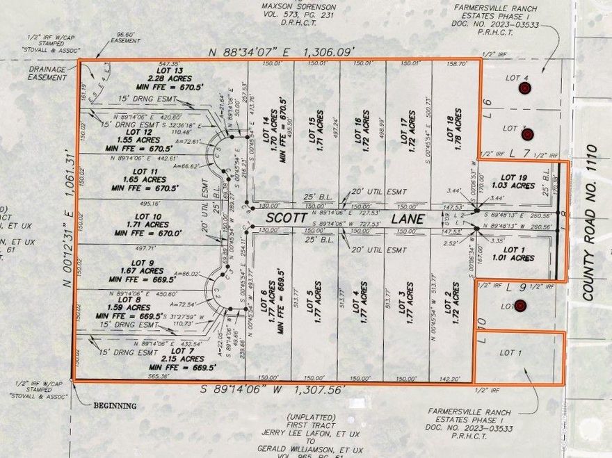 These beautiful 1+ acre lots in the countryside of Farmersville are ready for your dream home to be built on them! These lots are fully engineered with electric and water available. These are must see!