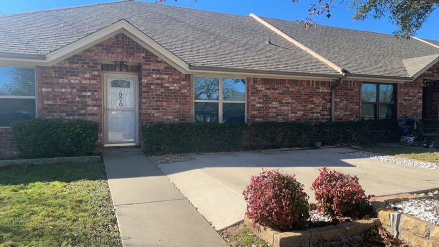 Welcome to 970 Austin Ct, a charming townhouse located in the desirable area of Weatherford, TX. This spacious townhouse features 3 bedrooms and 2 bathrooms, providing ample space for comfortable living. The kitchen is equipped with modern appliances including a stove, refrigerator, dishwasher, and built-in microwave, making meal preparation a breeze. With a 1 car garage, you'll have convenient parking and additional storage space. The townhouse is situated in a convenient location, offering easy access to nearby amenities and attractions. Whether you're looking to explore the vibrant city or simply relax in the comfort of your own home, 970 Austin Ct is the perfect place to call home. Don't miss out on this fantastic opportunity to experience comfortable and convenient living in Weatherford, TX.