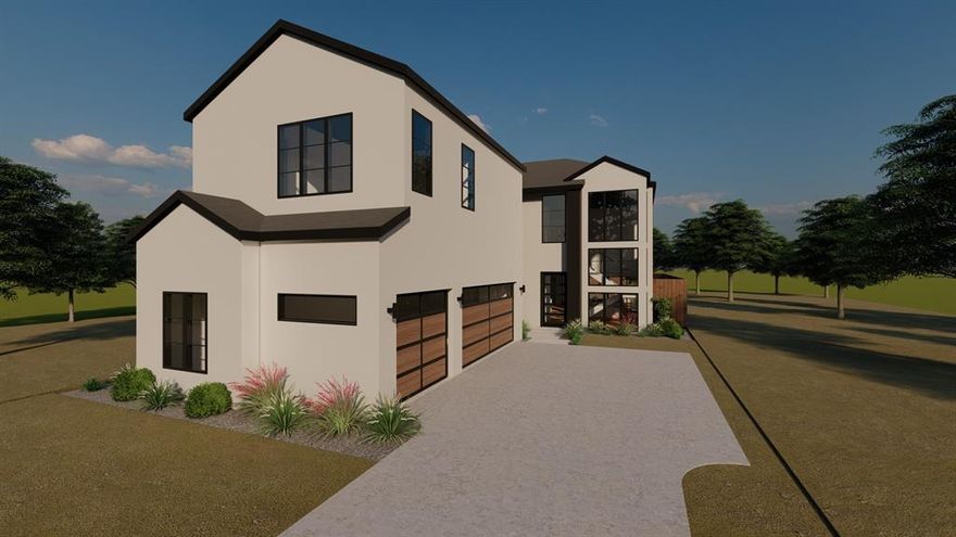 Stunning new construction offering approximately 4,000 sq ft of luxury living on a premium 0.18-acre interior lot in one of Dallas’ most sought-after neighborhoods. Thoughtfully designed open-concept floorplan showcases soaring 24-foot ceilings, expansive black-on-black Pella windows, abundant natural light, and designer finishes throughout. Dramatic living area features elegant chandelier lighting, LED accents, and a striking metal floating staircase with built-in LED lighting, creating the perfect blend of modern luxury and functionality.
The gourmet kitchen is designed for entertaining with an oversized quartz waterfall island, Belmont custom cabinetry, Venetian plaster vent hood and chimney, premium appliances, and a spacious walk-in pantry seamlessly flowing into the main living and dining areas.
Private primary suite offers a true spa-like retreat with heated floors, steam shower, dual vanities, and custom walk-in closet. Upstairs features a spacious game room or media room ideal for entertaining, movie nights, or additional lounge space.
Additional luxury features include Cellar engineered hardwood flooring, smart home capabilities, tankless water heater, EV charging station, full sprinkler system, oversized 3-car garage, custom diamond-pattern driveway, laundry room with built-in dog wash station, and covered backyard patio with built-in grill perfect for outdoor entertaining.
Estimated completion end of May 2026. Buyer and buyer’s agent to verify all information.