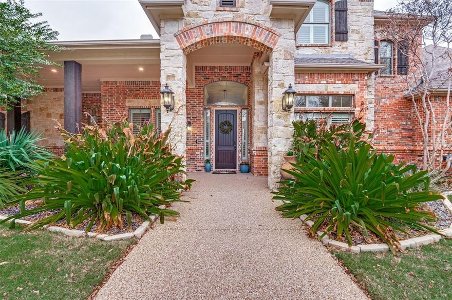 As you pull into the circle drive and see the large covered front porch, the dry river landscaping in front and the quiet neighborhood, you will know that you are in for a treat!  This 4 bedroom, 4 full bath house has it all: plantation shutters throughout, 12 foot ceilings with in-ceiling speakers, a private office, 2 dining area, 2 living areas each with its own fireplace, and the upstairs room can be used as a second primary or as a media room already wired with its own in-ceiling speakers. Each of the 3 bedrooms on the main level have very large walk-in closets, and the primary bedroom features 2 walk-in closets with custom shelving. The gourmet kitchen feature a gas (propane) cooktop, double ovens, and a large center island as well as a large corner island with bar seating. The garage is an oversized 3 car offering plenty of space for all your storage needs and vehicles. If this wasn't enough, just step out back and you will love the 650 sq ft covered patio and your private tropical oasis featuring a large custom pool with a spa that seats 10! There is even a large storage shed to keep all your outdoor pool toys or yard equipment.  All of this on a quiet street in a sought after neighborhood with NO CITY TAXES.  So  many reasons to check out this home today!   All information deemed reliable but not guaranteed, buyer and buyers agent to verify.