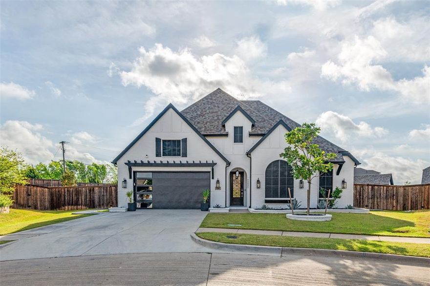 Welcome to this beautifully upgraded 5-bedroom, 3-bath home located in Forney ISD! Thoughtfully designed with both comfort and functionality in mind, this home is packed with upgrades and custom touches throughout. Step inside to discover a spacious and versatile layout featuring a flex space that can easily serve as a home office, second living area, or media room—perfect for today’s lifestyle. The kitchen is a true centerpiece, showcasing granite countertops, double ovens, stainless steel appliances and a gas cooktop, making it ideal for both everyday living and entertaining. The private fifth bedroom includes its own full bathroom, creating the perfect setup for guests, in-laws, or a secluded retreat.
Step outside and unwind under the covered patio, an ideal space for relaxing evenings or entertaining guests year-round. Beyond that, you’ll find a huge oversized backyard designed for relaxation and enjoyment, complete with an additional storage building equipped with electricity—perfect for hobbies, a workshop, or extra storage needs. Situated on an oversized lot at the end of a quiet street, this home offers both privacy and space. Plus, with fully paid-off solar panels, you’ll enjoy significantly reduced energy costs year-round. This home truly has it all—space, upgrades, and an unbeatable location. Don’t miss your opportunity to make it yours!