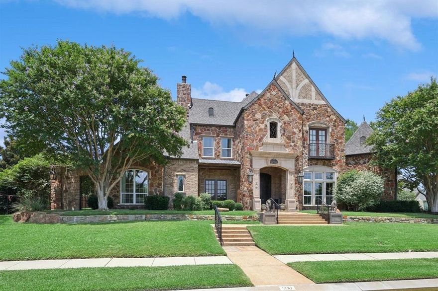 Welcome to luxury living at its finest in the gated community of Clairemont in Colleyville!This former model home is perfect for those who appreciate open-concept living with plenty of space to entertain guests.4 ensuite bedrooms, 2 half baths, gameroom, media room and impressive executive office with extensive wood work, beamed ceiling and water views.(Water views from multiple rooms) The expansive living area features large windows that let in plenty of natural light, views of the stunning outdoor space, a wet bar and fireplace. The gourmet kitchen has stainless appliances, center island, and plenty of prep, cooking and serving space. Domed ceilings in multiple rooms and high-end finishes throughout. Master retreat features spacious spa like bath with dual sinks, extra large closet; wet bar with Miele coffee maker, microwave and mini fridge. Outdoor space is private with pool and spa; and multiple seating areas that include grill and fireplace. Roof replaced 2022.ACs replaced 2016-2021. Water heaters replaced '18,'23.