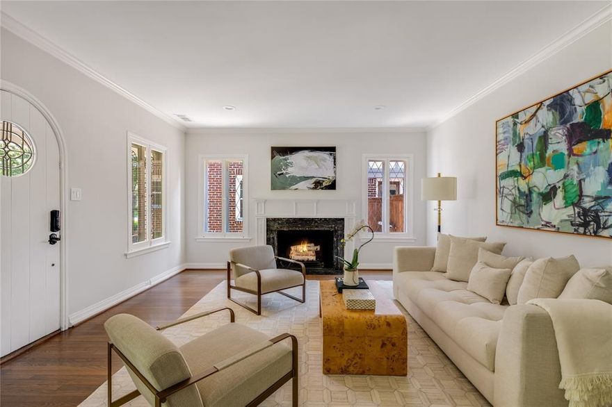 Nestled on a sought-after street in Highland Park, discover this charming Tudor residence. Elegantly revitalized by Ellen Grasso and Sons, this home offers a unique blend of classic architecture and modern customization.  The 1st floor features an inviting den, a spacious dining room, and an open-concept design connecting the kitchen and family room, ideal for entertaining. Also on the 1st floor is a generously sized guest room accompanied by a shared bathroom.  The 2nd floor has three bedrooms, including the primary suite featuring an ensuite bathroom and an expansive walk-in closet. Two additional bedrooms share a well-appointed bathroom, while a bonus space offers versatility as a home office or a playful haven. Home is in walking proximity to Armstrong Elementary and MIS. Its central location also places it within easy reach of Snider Plaza, SMU, and Highland Park Village.