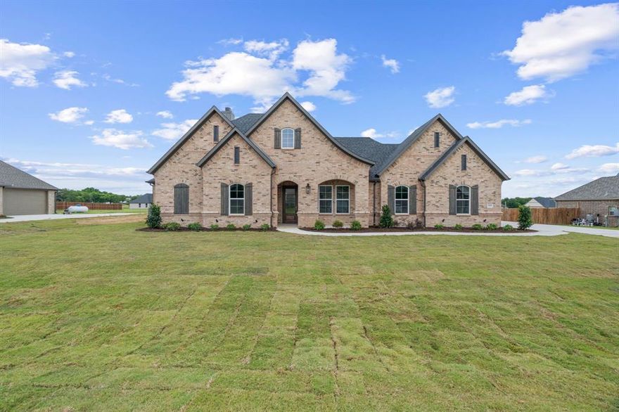 TITLE PAID WHEN PREFERRED LENDER USED! Welcome to your future dream home in the newest phase of Windmill Ridge Estates (Lot 46)! This stunning residence truly has it all. From the moment you walk through the door, you’ll be captivated by the “WOW” factor of this thoughtfully designed floor plan. At 2,204 square feet, it feels impressively spacious with every inch maximized for comfort and style. The kitchen is a standout — featuring abundant cabinetry, a backyard-facing sink, and generous storage for all your culinary essentials. Soaring vaulted ceilings elevate the living room, where elegant double doors open to a covered patio, perfect for relaxing or entertaining. With three bedrooms plus a dedicated office, this home offers flexible space to fit your lifestyle. Set on over half an acre, there's plenty of room to add a pool, a workshop, or anything your heart desires.