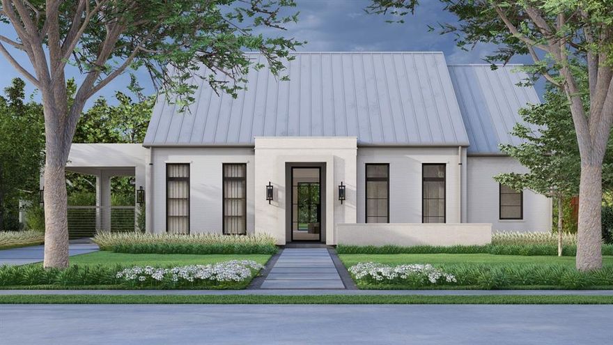 Introducing an exceptional new construction by Olerio Homes, slated for completion in January 2026. Thoughtfully designed and masterfully executed, this striking residence sits on an oversized lot and includes a private guest quarter.  A timeless exterior with a soft German schmear paired with a standing seam metal roof exudes refined sophistication.

The functional floor plan offers a first-floor primary suite and an additional en-suite bedroom, ideal for guests or use as a private study. Perfect for entertaining, the chef’s kitchen centers around an oversized island and features custom cabinetry and premium Wolf and Sub-Zero appliances. Flowing seamlessly into the great room, double doors open to a spacious covered patio with fireplace—providing ample space for outdoor living and the potential for a pool with a pool bath already in place.  You wont want to miss this one!