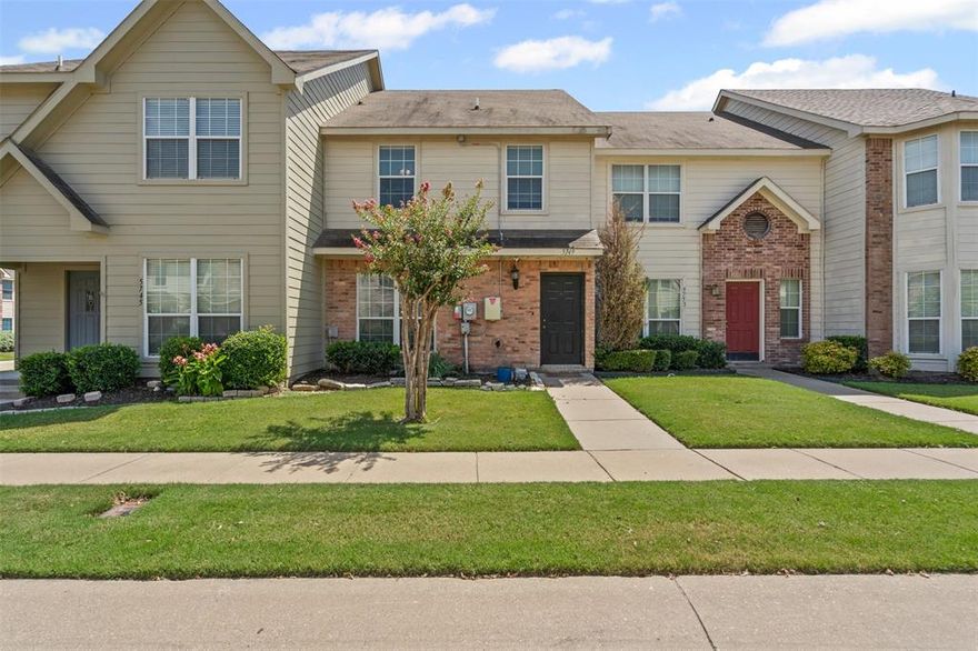 A lovely, well-maintained townhome located just 8 miles from Downtown Fort Worth and 10 miles to Alliance Town Center!  Well designed floorplan allows for easy entertaining with living, dining, kitchen and half bath downstairs with all bedrooms upstairs. Community pool and playground are just steps away from the front door! Easy access to parking with outside your backdoor with 2 assigned, covered carport spaces. A utility storage closet is on your back porch as well. Solar Panels will be paid off at closing!! AND $3,500 in a flooring allowance with reasonable offers!