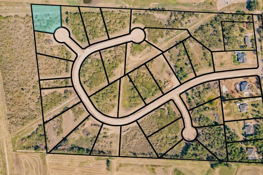 Great 1 acre wooded lot located outside city limits, and less than a mile from Chisholm Trail Parkway. Deed restrictions in place. No HOA. For details see documents, or contact agent.