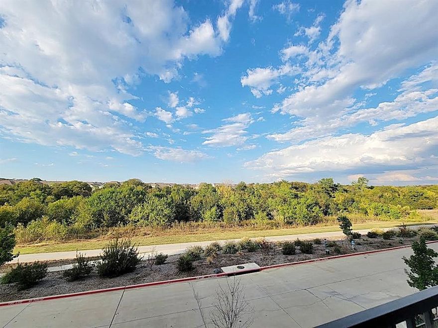 Fantastic tree view from almost every room in this 2nd floor unit, with natural light.  Beautiful & modern condo, two bedrooms have walk-in closet with built-in shelves and lots of storage room around the unit. Large eat-in kitchen with stainless steel appliances. Entire unit has ceiling lighting throughout with 10' tall ceiling and 3 fans. Spacious quartz island that opens to the living room that leads to the balcony. The unit located nearby has two designated parking spaces. The 4-story building offers 5 elevators, secure entry to building & units, fitness & yoga rooms, lounge areas, game room, kitchen & bar and business center. Enjoy access to the pool, bike storage, jogging and biking trails that lead to Nob Hill Greenbelt. Great Carrollton location close to Carrollton Town Center, H-Mart, 99 Ranch market, Walmart and Lowe's. Convenient access to I-35, TX-121 and George Bush Turnpike. Close commute to downtown and both airports.