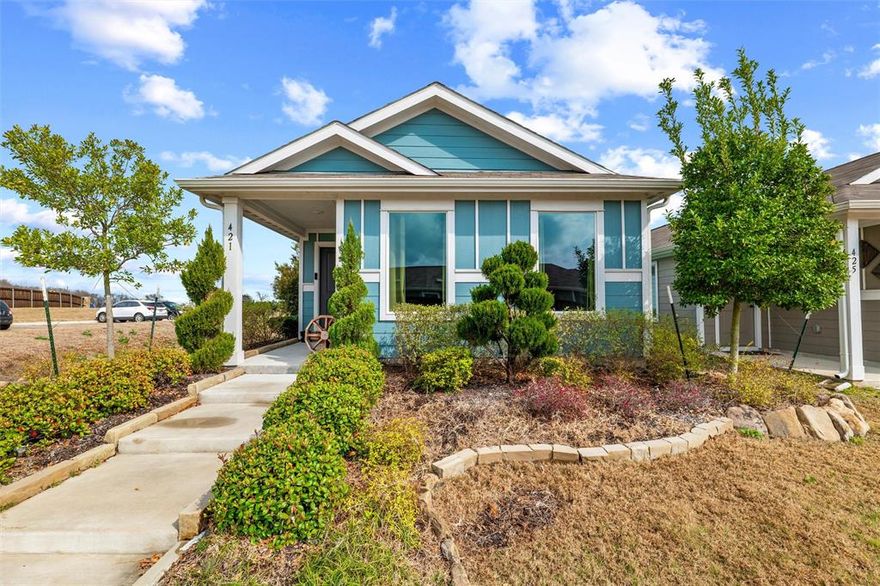 Discover this 2023-built single-story home located in the Ferris Springs community. This 3-bedroom, 2-bathroom residence features a functional open-concept layout that connects the living area, dining space, and kitchen. The primary suite is situated at the rear of the home for added privacy. Enjoy close proximity to local schools, dining, and entertainment options. As the original model home, this property features the most square footage in the subdivision and is packed with exclusive upgrades throughout.