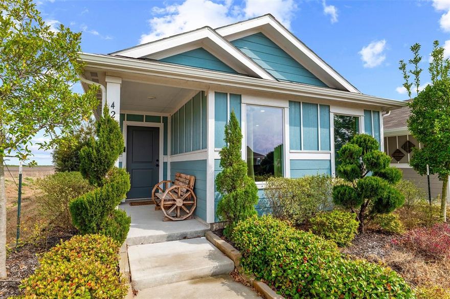 Discover this 2023-built single-story home located in the Ferris Springs community. This 3-bedroom, 2-bathroom residence features a functional open-concept layout that connects the living area, dining space, and kitchen. The primary suite is situated at the rear of the home for added privacy. Enjoy close proximity to local schools, dining, and entertainment options. As the original model home, this property features the most square footage in the subdivision and is packed with exclusive upgrades throughout.