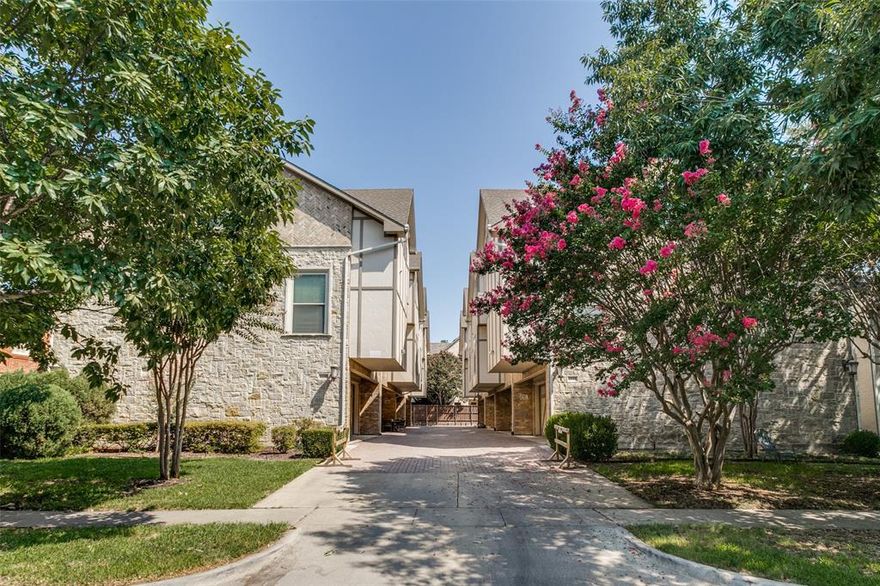 Discover a dynamic and comfortable lifestyle with this 4-bedroom townhome, located in the center of University Park and located within the Highland Park ISD. Nestled close to top-rated schools, including University Park Elementary and Highland Park High School, it's perfect for families, professionals, and those who appreciate easy access to amenities. The fresh design and open layout create an inviting space for gatherings. The kitchen boasts upscale appliances and a center island. With 4 spacious bedrooms, each with private bath, including a 3rd floor primary suite, everyone enjoys their haven. The first floor includes attached 2 car garage and 4th bedroom suite that is great flex space. The 2nd floor includes open kitchen, dining & living space & 2nd bedroom suite. The 3rd floor includes the primary suite & 3rd bedroom suite. Indulge in culinary options at nearby restaurants, grab coffee from Drip Coffee or LDU, and stay active at surrounding exercise venues. One of only 4 units.