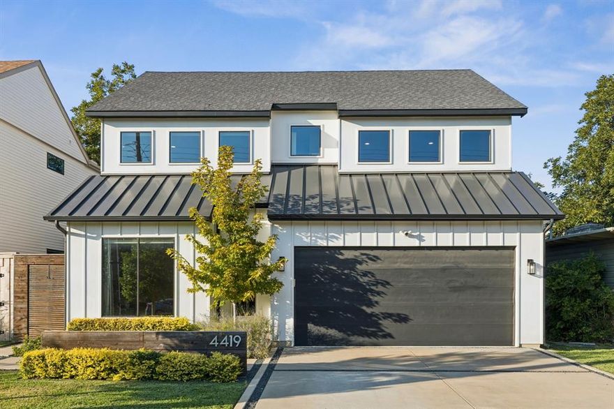 Located in the private school corridor, this modern home combines style, comfort, and convenience. Step inside to find rich hardwood floors, abundant natural light, and a thoughtful open-concept design ideal for everyday living and entertaining. The sleek kitchen features quartz countertops, an oversized island, custom cabinetry, and stainless-steel appliances—all opening seamlessly to a warm and inviting living room centered around a striking fireplace. The primary suite offers a spa-like retreat with a freestanding soaking tub, walk-in shower, and dual vanities. Upstairs, you’ll find a spacious flex room and additional well-appointed bedrooms. Outside, enjoy a covered patio and a large backyard with the perfect setup for an outdoor kitchen—an ideal space for entertaining, dining, and relaxing year-round.