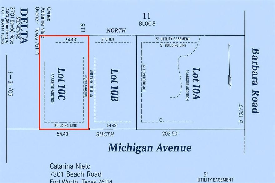 First available lot on Michigan Ave,  Prime opportunity in a fast growing Fort Worth area near downtown and the River District. Perfect for investors or builders, ready to build, and surrounded by new construction. Quick access to I35W and TX183, close to parks, schools, and shops. Don’t miss this rare chance to build or invest in one of Fort Worth’s most promising neighborhoods