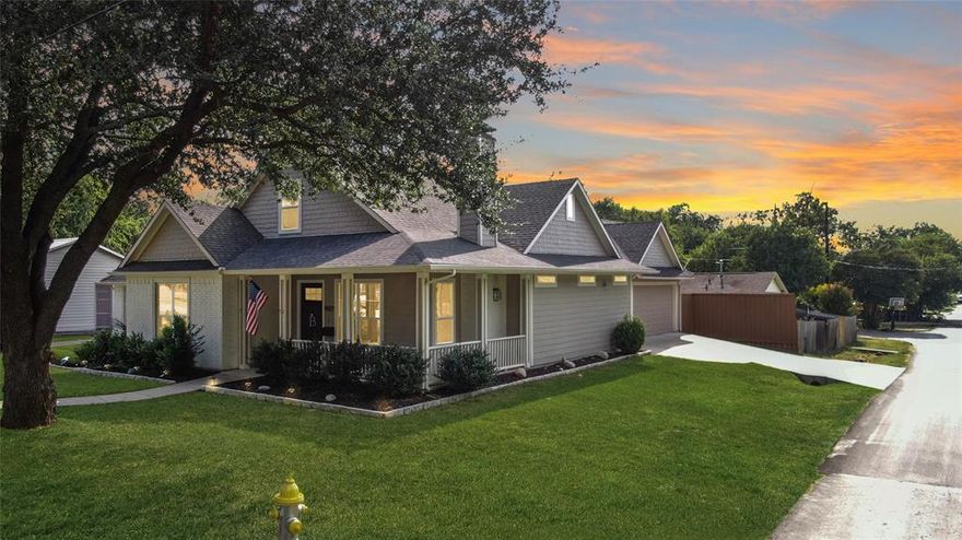 Downtown McKinney!! Don’t miss this beautiful 2016 Craftsman-style home situated on a desirable corner lot just minutes from Historic Downtown McKinney. Your wrap around porch is waiting for you! Inside, the thoughtful layout places all three bedrooms on the first floor, including the primary suite with an updated bathroom featuring frameless shower doors. The large, open kitchen features abundant cabinet storage,  double ovens, kitchen island ,and a gas cooktop, making it ideal for entertaining and hosting dinners.  Upstairs, you’ll find a large game or media room, a versatile bonus room, and a full bath, providing flexible space for entertainment, work, or guests. The oversized laundry room has been upgraded with a new sink and custom cabinetry, while additional storage has been added throughout the home. A two-car garage provides both parking and extra storage options. The property offers a spacious backyard with fresh Bermuda sod, newly planted trees, a stained fence, and a covered patio enhanced with roll-down screens for added shade and privacy. Additional exterior improvements include solar lighting, energy-efficient recessed lighting, and freshly painted trim with exterior touchups for a refreshed curb appeal.
Blending recent upgrades with a functional design, this home offers comfort and convenience with features such as an upgraded primary bath, enhanced laundry room, improved lighting, roll-down patio screens, and a fully landscaped backyard—all within close proximity to the shops, dining, and entertainment of downtown McKinney.