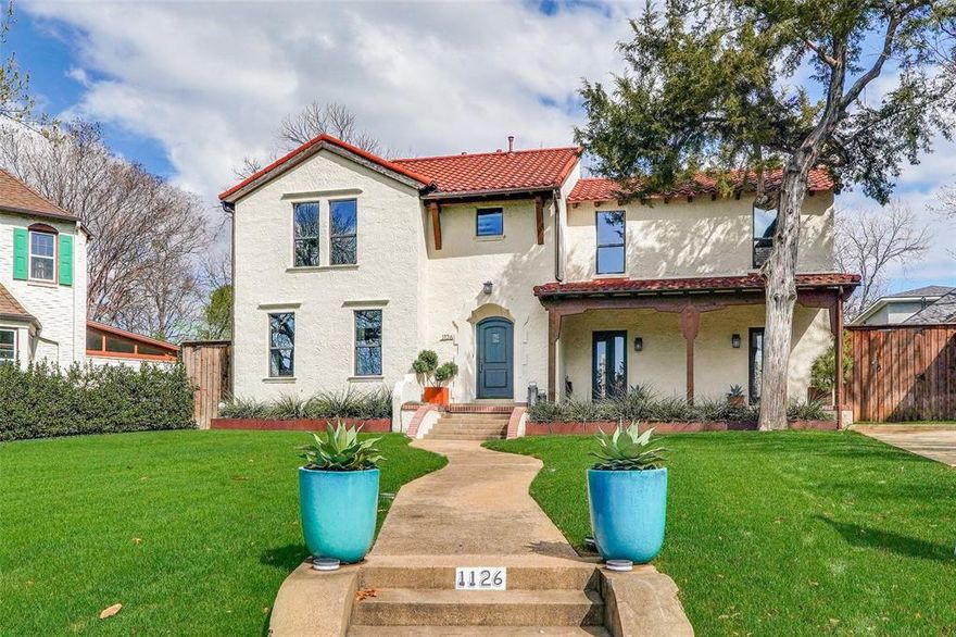 Step back in time and experience the elegance of 1126 Lausanne Ave, a Spanish-style masterpiece in the storied enclave of Kessler Park. This neighborhood, with its rolling hills, majestic trees, and historic charm, has been a jewel of Dallas since the early 20th century—and this home is a testament to its enduring allure.

Set on a sprawling lot, this residence gracefully combines old-world craftsmanship with thoughtful modern updates. From the moment you step onto the property, you’ll feel the soul of a bygone era, with its striking architectural details and timeless appeal. The backyard, reimagined in 2021 as a private retreat, invites you to unwind by the shimmering pool or gather around the outdoor fireplace beneath the Texas stars—a scene that feels like it’s been plucked from a Mediterranean villa.

Inside, the home’s 2020 renovations honor its rich character while adding contemporary sophistication. The kitchen and bathrooms marry modern luxury with historic charm, creating spaces that are both functional and captivating. Each element has been carefully curated to preserve the spirit of the past while embracing today’s lifestyle.

Beyond its walls, the location is steeped in history and convenience. A short stroll leads you to the lush fairways of Stevens Park Golf Course, while a quick drive connects you to the vibrant Bishop Arts District, the bustling energy of Downtown Dallas, and the innovation hubs of the Design and Medical Districts. Kessler Park’s legacy as one of Dallas’ most cherished communities is alive and well here, offering a rare opportunity to own a home that truly bridges the past and present.

If you’ve ever dreamed of living in a piece of history while enjoying the luxuries of today, 1126 Lausanne Ave is calling your name.