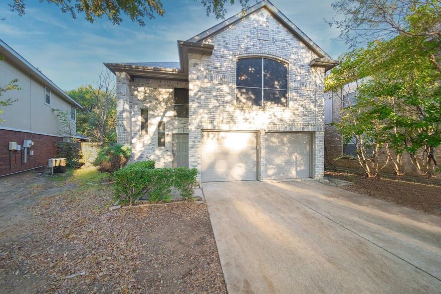 THIS FLOWER MOUND PROPERTY HAS BEEN UPDATED AND IS LOOKING GOOD!!!  Enter to extended luxury vinyl downstairs. There is fresh paint throughout and the home is sparkling clean.  The kitchen opens to the nook and living and has replaced stainless steel appliances, white cabinets, fridge, quartz countertops, (quartz countertops are not shown in pictures), and tile backsplash. Up are three bedrooms all with neutral paint and carpet. The backyard backs to a treed greenbelt and has a storage building. Pets on a case by case but NO cats.  THIS HOME IS ZONED TO SOUGHT-AFTER SCHOOLS AND IS READY TO GO!!!