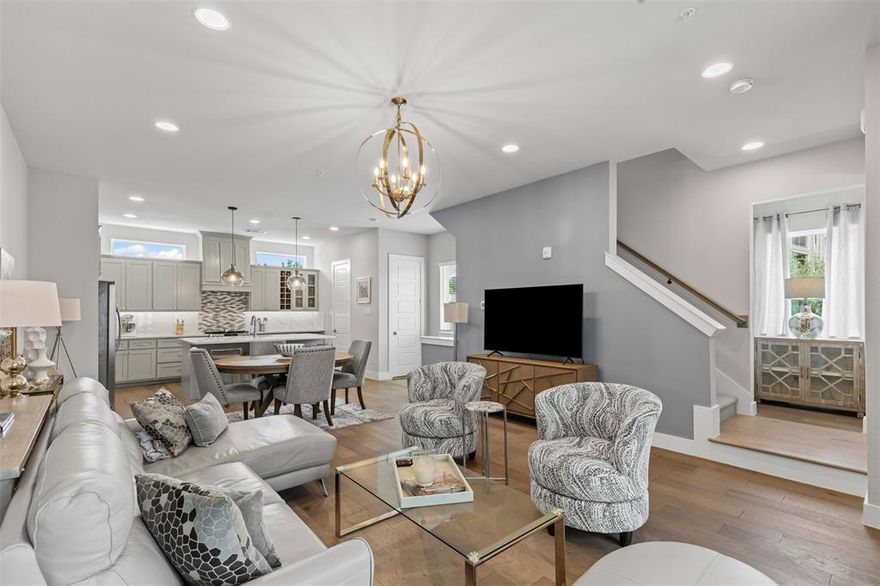 Reimagined urban living perfectly situated between Fort Worth’s Cultural District and downtown. This corner-unit townhome offers three levels of well-designed space with elevated finishes and a layout that balances privacy, functionality, and style. With three bedrooms, each enjoys its own en-suite bath, creating a layout that provides comfort and privacy across all three levels.

The first level welcomes you with a private guest suite and convenient access to the attached two-car garage. Upstairs, the main living level was designed for gathering and everyday comfort. The open-concept kitchen features quartz countertops, a gas range, custom cabinetry, a generous island, and a walk-in pantry, flowing easily into the dining and living areas. A covered balcony and expanded powder bath add both function and character to the space. The top floor is anchored by a spacious primary retreat with a spa-inspired bath and large walk-in closet. Also on this level is a third en-suite bedroom that also makes a great office, along with a wet bar and laundry area that add convenience to daily living.

As a corner unit, the home enjoys added natural light and a sense of privacy rarely found in townhome living. With the HOA covering exterior maintenance, landscaping, insurance, water, and trash, this home offers the ultimate lock-and-leave lifestyle in one of Fort Worth’s most convenient locations. Low-maintenance. Thoughtfully designed. Perfectly positioned.