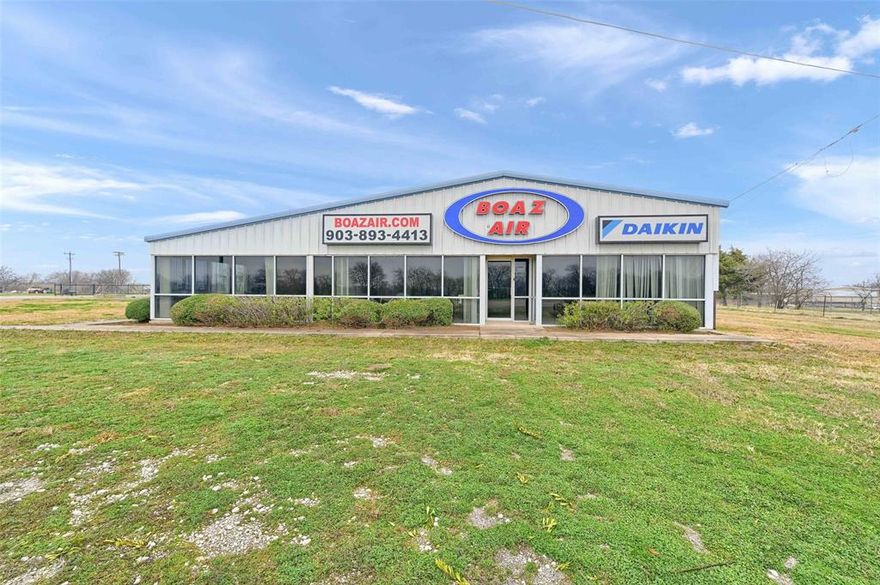 Unlock the Power of Potential – Prime Commercial Property in Sherman, Texas!

Welcome to your company's next BIG move. Located in the heart of Sherman – North Texas’s newly crowned Tech Hub – this commercial powerhouse is ready to elevate your business operations and put you on the map.

 Property Highlights:

Strategic Location with 235 feet of premium road frontage – high visibility and easy access for customers, vendors, and employees.

BOAZ Building – thoughtfully designed with 4 splitter units for customizable room control and flexible workspaces.

Modern HVAC Upgrades – a newer Trane unit serves the front office for precise climate control, while three additional Trane units efficiently power the entire building.

Whether you're launching a tech startup, expanding your logistics footprint, or relocating headquarters, this space is a future-focused foundation for growth.

Why Sherman? Tech giants and innovators are zeroing in on Sherman, and for good reason. With a surge in development, infrastructure investment, and talent attraction, Sherman is the rising star of North Texas. Don’t just watch the boom—be part of it.

Bring your vision, build your future, and claim your space in one of the most rapidly growing business corridors in Texas.

Schedule your private tour today. Opportunities like this don’t wait.