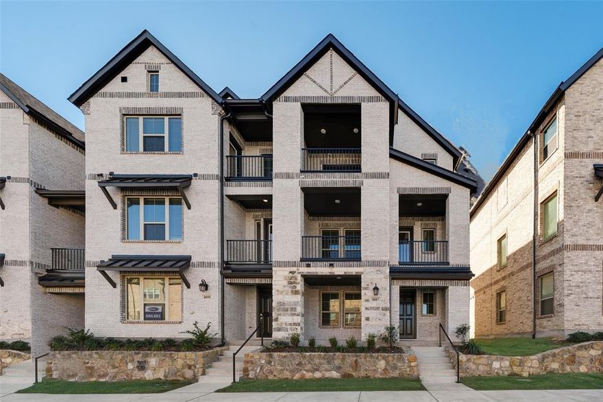 Built by Mattamy Homes - The Kingland - Available Now!. Discover the Kingland, a thoughtfully designed 3-story townhome that blends comfort and efficiency for flexible, low-maintenance living. **First Floor: ** Ideal for guests or extended family, the main level boasts a private bedroom suite with a full bathroom and walk-in closet, ensuring comfort and privacy. A convenient mudroom, extra storage space, and a two-car garage add to the home's practicality. **Second Floor: ** The heart of the home unfolds on the open-concept second floor, designed for effortless living and entertaining. A bright, open kitchen seamlessly connects to the dining area and a spacious Great Room, featuring a cozy electric fireplace and a covered balcony perfect for relaxing evenings. A dedicated study offers a private workspace, while a walk-in pantry provides ample storage. The Flush Breakfast Bar offers extra seating for casual meals or gatherings. **Third Floor: ** Ascend to the third floor and discover a luxurious owner's suite, a private retreat featuring a personal balcony, dual vanities, and a generous walk-in closet. Another en-suite bedroom and a conveniently located laundry room complete this level, providing comfort and convenience for all. This modern townhome maximizes space with intelligent use of its three levels, including two balconies and a private study. Experience the Kingland lifestyle, where comfort meets efficiency in a truly exceptional setting. **Schedule your private tour today and discover the difference between Kingland! ** THIS HOME IS MOVE IN READY!