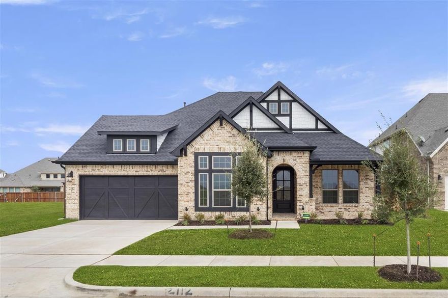 MLS# 20449819 - Built by Coventry Homes - CONST. COMPLETED Oct 27, 2023 ~ As you enter this stunning one-story home, you will be welcomed
 by a luxurious foyer that leads into the open concept kitchen and great room with 14-foot ceilings. The gourmet kitchen with its large island, beautiful cabinets and exquisite countertops is flanked by the spacious study and dining room that offers amazing views of the huge backyard. A media room
 and a secondary bedroom with full bath are located at the back of the home. Enjoy entertaining family and friends on the Texas-sized covered patio with gas stub and outlet for future tv. and an abundance of privacy. After a long day, retire to the spacious primary suite featuring a boxed window,  separate vanities, a large soaking tub, walk-in shower with seat and dual closets. Don't miss your chance to visit this spectacular home today!!!