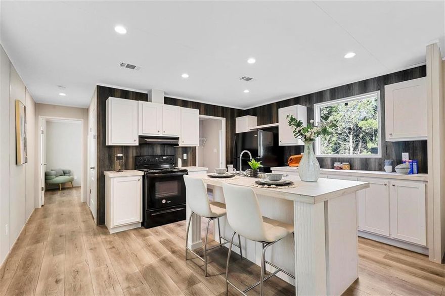 ASK LISTING AGENT ABOUT THE 1% RATE BUYDOWN INCENTIVE WE CAN OFFER. HOME OWNERSHIP WITH AN ESTIMATED MONTHLY PAYMENT AS LOW AS $1,400!
Enjoy Granbury lake life in this new home, located less than a mile from the community boat ramp. The home features a spacious, open floor plan, double vanities in the primary bath, tub-shower combos in both bathrooms, and generously sized closets. Property improvements include a brand-new septic system, new skirting, new kitchen appliances, new flooring, new HVAC, new roof, and brand-new cedar shutters. All major components have been recently installed for worry-free living. This home qualifies for all loan types.