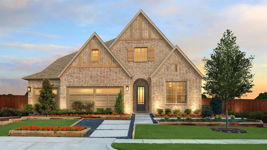 MLS# 21243307 - Built by Drees Custom Homes - Sep 2026 completion! ~ Discover this stunning, traditional single-family residence in the desirable Trinity Falls subdivision, set to be completed in 2026. Spanning 3,575 square feet, this spacious home features four bedrooms and four and a half bathrooms. Emphasizing an open floor plan, the interior boasts three living areas, a cozy gas log fireplace, and an eat-in kitchen with a pantry. Family and kitchen have vaulted ceiling, with step up ceilings in entry, primary and dining. The family ready room features space for a refrigerator or freezer and tons of cabinets!  One of the bedrooms features a shower in lieu of tub and the primary features a freestanding tub plus shower with seat. Enjoy the convenience of a three-car garage and a large backyard equipped with a sprinkler system. Additional highlights include central heating and cooling, cable TV availability, and a covered patio for outdoor relaxation. Located within the highly regarded McKinney ISD, this home is in proximity to Ruth and Harold Frazier Elementary, Johnson Middle School, and McKinney North High School. This remarkable property offers ample space for comfortable living in a vibrant community.