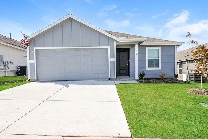 This home is professionally managed by Tricon Residential, dedicated to creating exceptional rental experiences. Featuring 4 bedrooms, 2 bathrooms, and approximately 1707 square feet, this well-maintained home offers a high standard of rental living, supported by a team that puts residents first. Enjoy virtually maintenance-free living with the conveniences of smart home technology including automatic thermostat control and keyless front door entry. This listing provides granite countertops, attached garages, and fenced in backyard. Enjoy well-maintained community amenities including a park.