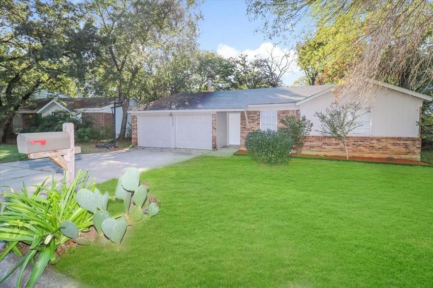 This beautifully maintained home is ready for you to move right in! The kitchen and bathrooms feature elegant granite countertops, and the tile flooring throughout makes cleaning a breeze—no carpet anywhere.

Enjoy the spacious backyard, surrounded by mature trees that provide plenty of shade during those warm Texas summers. A storage shed is included for your convenience.

Perfectly located just half a mile from Mary Moore Elementary and one mile from Boles Junior High, this home combines comfort, style, and convenience!