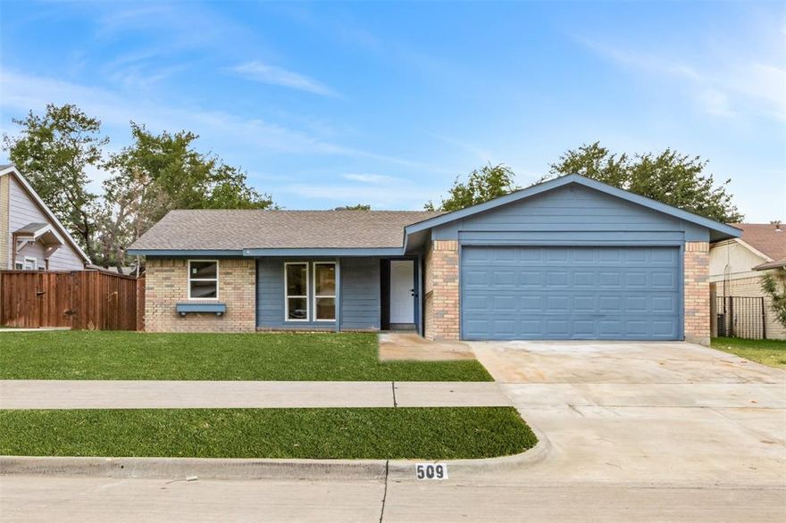 So much thought was put into this beauty - new roof, new windows, new flooring, fresh paint, all new fixtures, appliances, exterior paint and siding, granite ctop... there's too much to list. Step into the grand living room with vaulted ceiling and an oversized sliding door allowing ample sunlight to peek through. Kitchen has light grey soft close CUSTOM cabinets with plenty of counterspace and views of the huge covered patio and pool size backyard. There is NO CARPET - luxury vinyl flooring throughout. All bedrooms have ceiling fans. Primary bedroom has large WIC with shelving. Interior is bright light and inviting while the exterior has plenty of space to grill and chill. This is a rare find.
