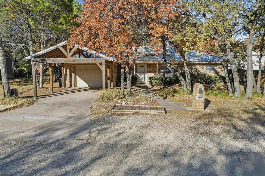 Find your next home under the mature Oak Trees on Alamo Ct. in Clyde America. Currently in full fall colors and will provide all the shade you want in the hot months.
Step inside to experience a home that's clean and refreshed, with brand-new carpet, not even lived on yet! Great open concept and split floor plan gives you a very functional and inviting layout. Updated Samsung appliances in the kitchen ensure that culinary endeavors are as efficient as they are enjoyable, offering both modern conveniences and a welcoming atmosphere. Samsung Refrigerator can also stay. 
The primary suite offers a private retreat with walk in closet space and double sinks. Two additional bedrooms also have brand new carpet and  designed to ensure maximum comfort and flexibility in use, accompanied by a second, beautifully maintained bath.
Beyond the interior, the property's exterior features a screened in back patio, lush yard abundant with mature oak trees, providing both privacy and shade. 
Unique to this property is a distinctive outbuilding, versatile in purpose, which can serve as a charming she shed or man cave. Equipped with plumbing, bathroom and a window unit, it's an adaptable space ready to fulfill hobby or work-from-home needs. There are additional storage building for all the other tools and toys. Back alley access for easy in and out to the backyard. Additional outdoor highlights include a one-car garage, plus 2 car carport, offering practical storage solutions and secure parking. The metal roof is ready to withstand the West Texas storms. The energy saving solar panels will be paid off at closing, allowing lower energy bills!