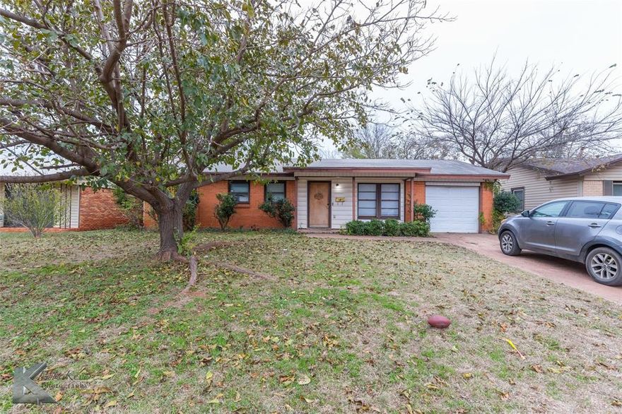 Investor Special in Abilene! This spacious 3-bedroom, 1-bath home offers 1064 square feet of living space—making it a standout addition to any rental portfolio. The property is tenant-occupied with a lease in place  providing consistent income from day one. Located in a desirable neighborhood, this home is perfect for investors seeking a larger, well-maintained asset with great rental appeal. Don’t miss out on this high-potential opportunity in Abilene!

buyer and Buyers agent to verify square footage and materials