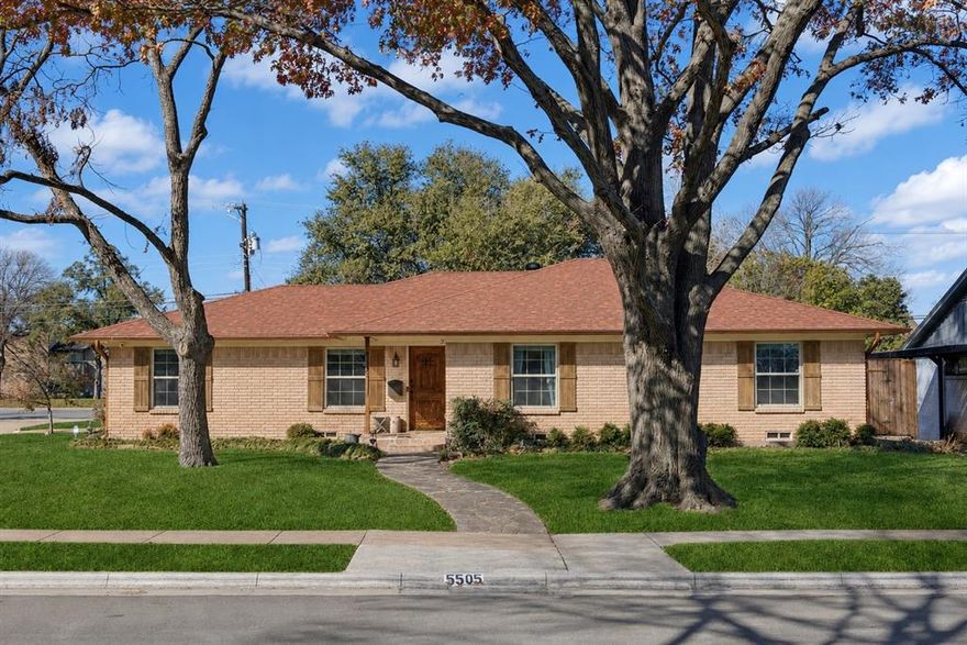 Nestled on a expansive lot with stunning landscaping, this East Dallas thoughtfully updated ranch home offers both style and comfort. Featuring 3 bedrooms and 2 baths, the home also boasts a newly added, air-conditioned sunroom, providing an additional 225 sq ft of living space, bringing the total to over 2,100 sq ft.
The home showcases natural oak floors, freshly refinished, complemented by custom lighting throughout. Key updates include a new roof, newer windows, and solar panels, ensuring energy efficiency. The kitchen is a chef’s dream with custom cabinetry, a modern backsplash, and luxurious quartzite countertops, all resting on hardwood floors.
The large primary suite includes an ensuite bath and spacious walk-in closets. The third bedroom is equipped with a beautifully crafted built-in bookcase, making it ideal for use as an office or a guest room. A convenient mudroom with built-in cabinets adds extra storage.
Step outside to enjoy the sunroom, which seamlessly flows into an outdoor kitchen and an expansive backyard, perfect for hosting family and friends. The home also features a newer roof with gutter guards for added peace of mind.
Located near the highly-rated Rogers Elementary and within close proximity to local shopping, this home offers the perfect blend of comfort, modern upgrades, and an ideal location