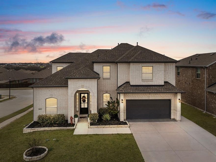 Proudly situated on a corner lot, this one-owner Nov 2021 build offers architectural originality from the moment you enter. The grand sweeping staircase and secluded study set a sophisticated tone. The heart of the home is an open two-story family room, where oversized windows draw in natural light from every angle, highlighting the tiled fireplace and seamless flow into the gourmet kitchen. Equipped with granite countertops, stainless appliances, and walk-in pantry, the culinary space is designed for grand-scale hosting. Retreat to the primary suite to find a spa-inspired bath with dual vanities and a sprawling walk-in closet. Upstairs, the entertainment wing features a game room overlooking the living area, a private media room for movie nights, and a large exclusive covered balcony. With three additional bedrooms and 2 spacious covered outdoor spaces, this home offers a lifestyle of uncompromised comfort. 

Save thousands every year with NO MUD or PID taxes! Combined with a low HOA fee that grants full access to all community amenities, this is truly the best value in the area. Zoned to the prestigious Wylie ISD, a top-rated and award-winning district known for academic and athletic excellence. 

Purchase with confidence knowing this home is still protected by a 10-year transferable builder’s foundation warranty.

Buyer and Buyer's agent to verify all data.