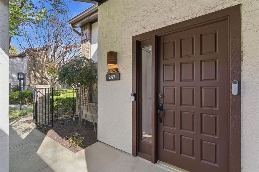 Beautiful renovated 2-bedroom, 2-bath condo in a great North Dallas condo community! This home offers an open layout with high ceilings, lots of natural light, and a comfortable living area with fireplace. The kitchen has been updated with modern finishes and good storage space. Both bathrooms have been remodeled, and the upstairs loft provides extra flexibility for a home office, second living area, or guest space. The second bedroom features a balcony over looking the patio. Includes a 1-car garage refrigerator, washer and dryer. Conveniently located near major highways, shopping, and dining. Move-in ready. The HOA dues cover the water, trash and the upkeep of the community, making the new owner only responsible for electric & wifi!