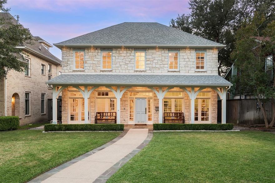 This beautifully updated in 2022 University Park gem, zoned to Boone Elementary, is the dream home you've been waiting for. Enjoy modern comfort with brand-new hardwood floors, elegant marble finishes, a 2021 AC unit and two new tankless hot water heaters.  Designer wallpapers, custom cabinetry, and wainscoting add touches of sophistication throughout, while the resurfaced saltwater heated pool and lush turf yard create a private outdoor retreat. Fresh paint and built-in Sonos speakers complete the seamless, luxurious atmosphere. The open-concept main floor features a stylish office, wet bar, and two powder rooms, while upstairs hosts all four spacious bedrooms, plus a versatile space for a media, fitness, or game room. Thoughtfully designed and meticulously maintained, this like-new home is truly move-in ready. Nestled within a sought-after neighborhood, it offers top-tier schools in HPISD and the security of University Park police and fire services. Live in luxury and comfort in a home where details will impress and the spaces & design will welcome.