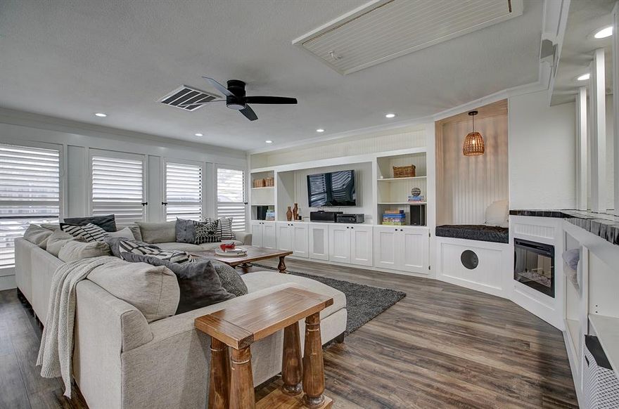 Tucked away on a quiet cul de sac, this spacious 4 bedroom, 2.5 bath home offers 2,924 square feet of flexible living space designed to adapt to your lifestyle. With three living areas and two dining areas, there is plenty of room for entertaining, relaxing, or creating spaces for work, hobbies, or play.

The thoughtfully designed floor plan provides incredible versatility. One of the secondary bedrooms is currently set up as a home gym featuring a durable rubber floor that will remain with the home, making it easy to continue using the space as a fitness room or convert it to a bedroom if desired.

The home features hard surface flooring throughout all of the main living areas, creating a clean look and easy maintenance. Fresh new carpet has been installed in the bedrooms for added comfort. The kitchen area includes a convenient coffee bar or serving bar, perfect for morning routines or entertaining guests.

The primary suite has been tastefully updated and offers a relaxing retreat with dual vanities and a large walk-in shower in the remodeled bathroom. Multiple living areas provide flexibility for a media room, game room, or second family room, while the two dining areas offer both casual and formal options.

Several major systems and upgrades provide peace of mind. The HVAC system was replaced in 2021 and includes a whole home air scrubber for improved indoor air quality. The home also features a whole home lightning circuit protector.

The garage has been upgraded with new siding, insulation, waterproofing, a smart garage door opener, and a 220V outlet, providing functionality for projects, electric vehicle charging, or workshop needs.

Step outside to enjoy the covered patio, a great spot for relaxing or hosting gatherings. The location offers convenient access to HWY 161-George Bush Turnpike and HWY 183, making commuting throughout the DFW metroplex simple and efficient.