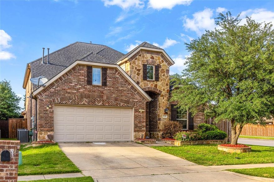 Sold as-is and priced to sell, this spacious 5-bedroom, 4-bathroom home is situated on a large corner lot in The Heights at Westridge and zoned to highly rated Frisco ISD schools. Offering nearly 3,500 sq ft of thoughtfully designed living space, this residence combines comfort, function, and room to grow in one of McKinney’s most desirable communities.

The open-concept layout features wood flooring, oversized tile, and a spacious living area highlighted by a striking stone fireplace. The kitchen includes granite countertops, stainless steel appliances, a gas cooktop, walk-in pantry, and abundant cabinet and counter space.

The primary suite on the main level offers a private retreat with a spa-inspired bathroom including dual vanities, a soaking tub, separate shower, and dual walk-in closets. Secondary bedrooms are generously sized and offer flexibility for guests, a home office, or hobbies. Upstairs, a large game room and separate media or bonus room provide additional living and entertainment space. With two dining areas and two living spaces, the home accommodates gatherings of all sizes.

The covered patio overlooks a spacious backyard ideal for grilling, outdoor dining, or relaxation. Community amenities include a resort-style pool, playground, park, greenbelt, and walking trails. Conveniently located near major highways, shopping, dining, and entertainment, this home offers an excellent blend of location, lifestyle, and value.