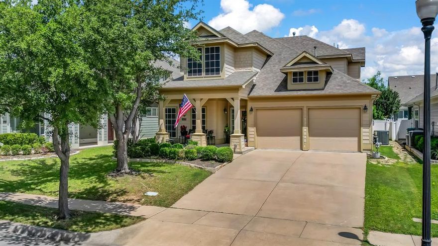 Charming curb appeal, hardwood floors, and a covered front porch welcome you to this beautifully maintained 4-bedroom, 2.5-bath home in the sought-after Heritage community. Featuring two spacious living areas and a functional open-concept floorplan, this home is designed for both everyday living and entertaining. Vaulted ceilings and abundant natural light create a warm and inviting atmosphere throughout. The kitchen offers granite countertops, a gas stove, center island, breakfast bar, and ample cabinet space. The downstairs primary suite includes dual sinks, a soaking tub, separate shower, and a large walk-in closet. Upstairs, a spacious loft connects to three secondary bedrooms and a full bath, providing flexible space for a game room, media area, or home office. Enjoy the shaded backyard with a covered patio, perfect for relaxing or grilling. Conveniently located near Ninnie Baird Park, HEB, Costco, dining, shopping, and the Alliance corridor. Heritage residents enjoy resort-style pools, trails, splash parks, playgrounds, clubhouse access, and year-round community events