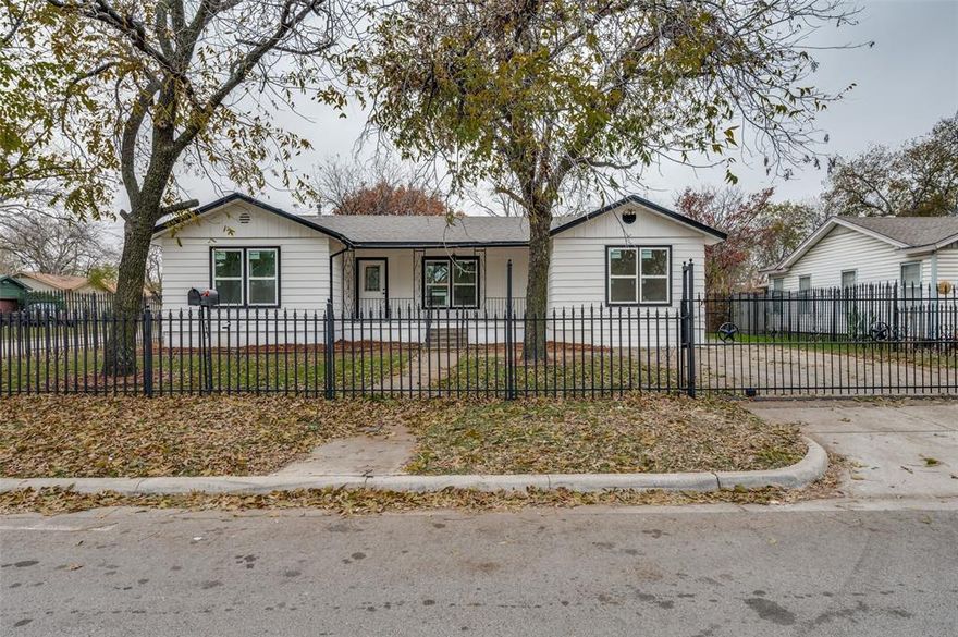 BEAUTIFULLY REMODELED AND READY FOR A FAMILY TO MOVE IN! Come visit this beautiful 3 bed 2 bath corner lot home that has had been beautifully remodeled and updated for your buyer's convenience! Also LOCATION LOCATION LOCATION. Just 2 minutes away from Highway Access and 3 minutes away from the well known Gran Plaza Shopping Mall and 20 minutes from The Hulen Mall and many more attractions! Downtown Fort Worth is just 10 minutes away and it also surrounded by many many restaurants at walking distances and grocery stores for those quick errands to do! This home has had installed new windows, new vinyl flooring and car, new kitchen cabinets and countertops, new stove and microwave and the roof was replaced December 2025 so NEW ROOF! READY TO MOVE IN! Don't forget to remind the buyers of the plenty of parking there is in front of the home and with the 2 driveways this home has for birthday parties and get togethers and it's BIG backyard! Agents bring your buyers and their offers and take the opportunity to get a great payment on a home with its low taxes!