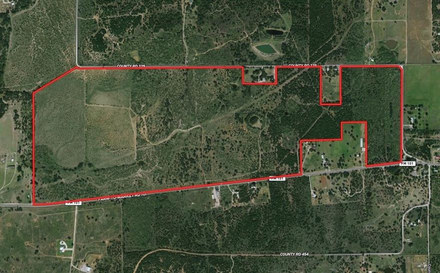 347+- acres in Eastland County. 2.8 miles from Ranger, 15 minutes to Eastland. This property offers the rare combination of total seclusion just minutes from the amenities of town. South perimeter has 1 mile of continuous Hwy 101 frontage. Gravel road frontage on most of east and north boundaries. Good perimeter fence, several cross fences. 5+ ponds when not in a drought. Co-op water meter on site and in use. Aprx .75 of property varies from open with scattered trees to semi thick brush. Remaining aprx .25 is mostly thicker brush with a few open areas. Entire property has road through it and can be driven end to end in a full-size vehicle. Native grasses provide year-round grazing for livestock-wildlife. Deer, turkeys, hogs and dove have been seen throughout. Additional 40 acres is currently attached and available by negotiation or will be surveyed out and retained by sellers. Wonderful property with endless possibilities.