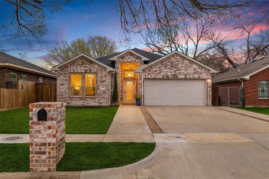 Welcome home! This beautiful residence is nestled in an established neighborhood undergoing exciting transformation! Featuring a spacious, open floorplan with abundant natural light and modern amenities for comfortable, contemporary living, this home checks all the boxes. Perfect for entertaining, it offers large living and dining areas, and a gorgeous kitchen with quartz countertops, stainless steel appliances, and ample pantry space. (Refrigerator stays!) The primary suite with well-appointed private bath is split from 2 additional bedrooms, which are ideal for guests, a home office, or a growing family. You'll find tall ceilings, recessed lighting, modern fixtures, great storage and beautiful, easy-care tile throughout! The private backyard (with premium zoysia grass) and covered patio are perfect for relaxing, gardening, or hosting a summer barbeque. Just a short walk to Bernal Greenbelt and Tipton Park, this home is also convenient to major highways, schools, business parks, and green spaces, with easy access to some of the city’s best dining, shopping, and entertainment, including Trinity Groves, American Airlines Center, and Bishop Arts District. Location, location, location! The ongoing revitalization of this community, and its proximity to Downtown Dallas is creating ever-increasing desirability; NOW is the time to invest here! This move-in-ready property is an excellent opportunity for the discerning buyer seeking quality and value.