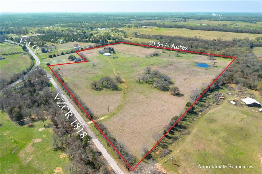 Approximately 40 acres located in Grand Saline ISD with no restrictions, offering the perfect opportunity to build your dream home or bring a manufactured home. Conveniently situated right off FM 17, this property features water already installed, two ponds, and a pole barn, making it ideal for livestock, recreation, or simply enjoying wide open space. Seller will consider splitting the property into smaller tracts.