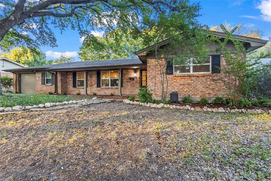 Welcome to this beautifully updated and well-maintained single-story ranch-style home located in the Westcliff Addition Subdivision. Set under a canopy of mature trees. Step inside of this thoughtful open-concept layout filled with natural light and designed for both comfort and versatility. The home features 4 spacious bedrooms, 3 full baths, and 2 inviting family rooms, providing ample space for relaxation, entertaining, and everyday living. The gourmet kitchen features stainless steel appliances, granite countertops with a waterfall edge, a stylish herringbone tile backsplash, and custom cabinetry that offers abundant storage and a central island for additional workspace or a perfect gathering spot. The refinished hardwood floors, contemporary light fixtures, and recessed lighting are all complemented by a soothing modern palette. The open flow between the kitchen, dining, and living areas makes entertaining easy and enjoyable. The bedrooms are thoughtfully placed within the floorplan to maximize privacy and functionality. One of the larger bedrooms is currently being used as a gym, while another serves as a home office—demonstrating the home’s incredible flexibility. Whether you need a guest suite, hobby room, or home theater, this home offers the space and design to make it possible. The primary suite has an ensuite bath and generous closet space. Each of the additional bedrooms is spacious, bright, and conveniently located near a full bath. Practicality meets style in the large utility room which offers excellent storage. Step outside to a private backyard oasis featuring a large covered patio, beautiful landscaping with a cute storage shed, irrigation system, gutters, and newer windows that enhance energy efficiency and curb appeal. Located in a quiet, tree-lined neighborhood, this home is zoned for the sought-after Overton Park Elementary School and offers easy access to nearby shopping, dining, and major commuter routes. Don't miss it. Book a tour today!