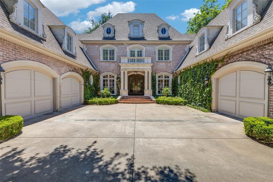 Nestled in the heart of Preston Hollow on an expansive 103 x 166 lot, this spacious estate offers unmatched curb appeal with mature trees, lush landscaping, and a beautifully manicured all-turf yard. Designed for effortless entertaining and everyday luxury, the open and airy floor plan flows seamlessly through grand living and dining spaces, anchored by a dramatic staircase and three elegant fireplaces. A sun-filled living room, formal dining room, inviting family room, enclosed sunroom, game room, media room, and wine bar offer versatile gathering spaces for every occasion. The gourmet kitchen is a chef’s dream, featuring a large island, high-end appliances, three ovens, two dishwashers, dual sinks, and an oversized butler’s pantry with wine fridge. Unwind in the expansive primary suite, featuring two oversized walk-in closets and a lavish bath designed for relaxation, complete with spa-like finishes. Three additional generously sized bedrooms provide comfort and privacy for family or guests. The backyard is a true oasis—an ultra-private paradise with a sparkling pool, relaxing spa, water feature, and towering trees that provide serenity and shade. A spacious three-car garage offers ample room for vehicles. With easy access to the tollway and Dallas' finest dining, this exceptional home combines timeless elegance, modern comfort, and an unbeatable location.