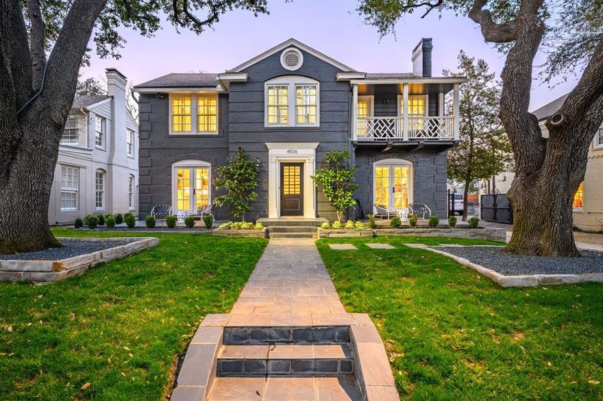 This stylishly updated Highland Park home offers incredible curb appeal and a highly desirable floor plan in the heart of Bradfield Elementary’s coveted neighborhood. This home features spacious rooms, thoughtful design, and a prime mid-block location. Inside, you’ll find two generous living areas, two fireplaces, and a seamlessly open floor plan. The first floor has been beautifully updated by the designer owner, showcasing custom wallpaper and high end finishes. A newly added built-in bar area with a moody, sophisticated flare creates the perfect space for entertaining, adding a bold yet inviting ambiance to the home. Upstairs, a flexible card or sitting room complements the spacious bedrooms, including a primary suite with a walk-in closet. The inviting family room, complete with built-ins and a fireplace, seamlessly flows into the kitchen, which boasts a Viking range. Step outside to your private backyard retreat, where a sparkling pool, built-in outdoor kitchen, outdoor living space, and putting green provide the ultimate setting for relaxation and entertaining. A remodeled pool bath adds to the home’s thoughtful updates. Located just minutes from Highland Park Village’s premier shopping and dining, this home offers an unbeatable combination of style, space, and location.