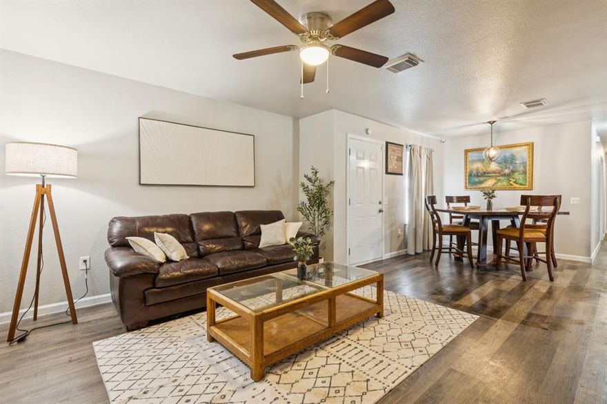 Welcome to this well-maintained, all-brick home featuring 3 spacious bedrooms and 2 full bathrooms. Built in 2012, this property offers a modern yet cozy feel, perfect for anyone seeking comfort and convenience.  The home boasts an open-concept layout with a bright living area that flows seamlessly into the dining space and kitchen. The kitchen includes contemporary cabinetry, ample counter space, and appliances—ideal for cooking and entertaining.  All three bedrooms are generously sized with plenty of natural light.  This home offers quality construction and thoughtful design throughout.